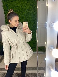 PARKA FEMININA FACINELLI DUPLA FACE BEGE 690108