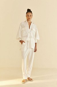 CAMISA RECORTES ALGODÃO OFF WHITE FARM 3158895