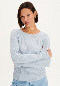 BLUSA TRICOT MANGA LONGA AZUL CLARO MYFT 503BL001510
