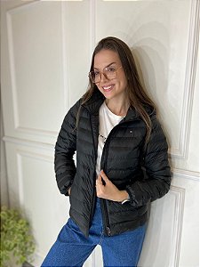 JAQUETA FEMININA CLASSICA COM CAPUZ REMOVIVEL E ZIPER TOMMY HILFIGER