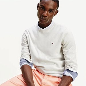 WCC SIGNATURE CREW NECK BRANCO SUETER TOMMY HILFIGER THMW0MW14748