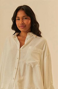CAMISA AMPLA BOLSO BRANCA FARM 323628