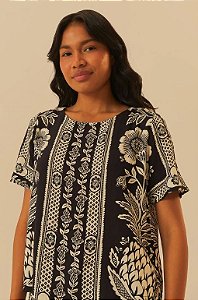 BLUSA JARDIM ROMANCE E ESTAMPADA FARM 325860