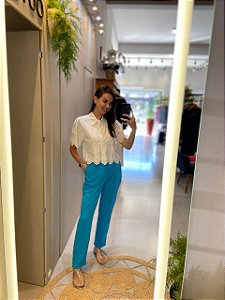 CALÇA RETA ALFAIATARIA AZUL MYFT 502CF002929