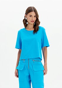 BLUSA MANGA CURTA AZUL MYFT 502BL008563