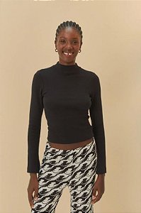 BLUSA RIBANA MANGA LONGA PRETA FARM 338880