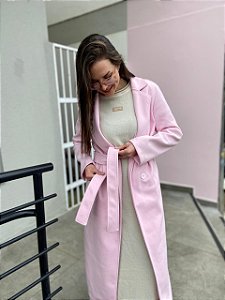 CASACO SOBRETUDO MY FAVORITE THINGS ROSA CLARO 502TC000138