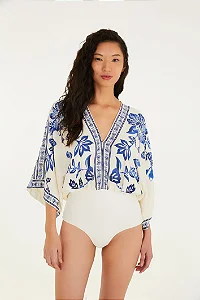Body Estampado Coqueiro Tropical