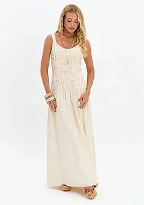 Vestido Super Midi Sem Mangas MYFT