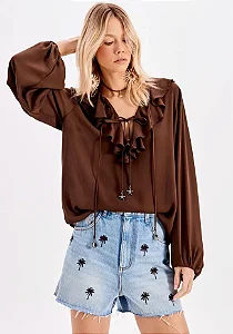 Blusa Manga Longa Ampla MYFT