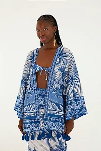 Kimono Estampado Afeto Tropical FARM 346017