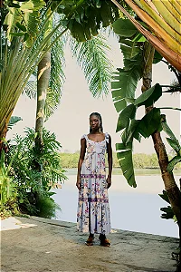 Vestido Cropped Estampado Floral Beatriz  FARM 345563