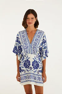 Vestido Curto Estampado Valentina FARM 352108