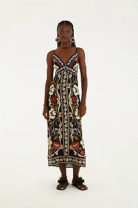 Vestido Cropped Estampado Flor De Fita FARM 345564