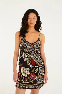 Vestido Curto Estampado Flor De Fita FARM 349482