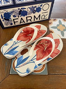 Sandália Off White Maxi Flor FARM  J100880025