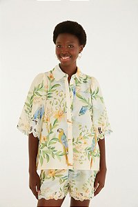 CAMISA BORDADA PAISAGEM RIO ESTAMPADA FARM 355031