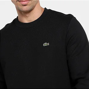 BLUSA MOLETOM MASCULINO PRETO LACOSTE SH0217 23 031