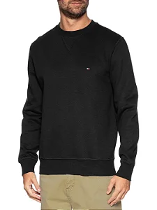 BLUSA MOLETOM ESSENTIAL FLEECE CRE PRETA TOMMY HILFIGER THMW0MW37232