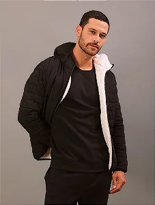 JAQUETA CALVIN KLEIN  MATELASSE SHERPA PRETO CME55780