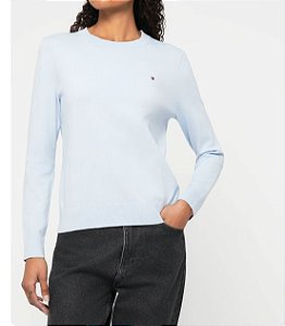 SUETER CO JERSEY STITCH LS C-NK SWT AZUL CLARO TOMMY HILFIGER THWW0WW44984