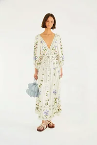 VESTIDO LONGO AQUAFLORA ESTAMPADA FARM 358851