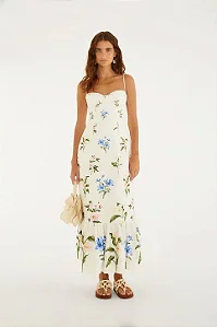 VESTIDO AQUAFLORA E ESTAMPADA FARM 357858