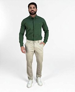 CALCA GUILHERME SOUL SLIM MALHA PIQUET AREIA 101841484