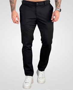 CALCA GUILHERME SOUL SLIM MALHA PIQUET PRETO 101841484