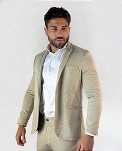 BLAZER GUILHERME SOUL SLIM MALHA PIQUET AREIA 109891549