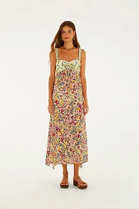 VESTIDO LONGO BRISA DE FLOR ESTAMPADA FARM 366422