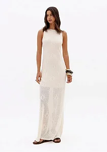 VESTIDO LONGO SEM MANGAS DECOTE COSTAS NATURAL MYFT 502VE013263