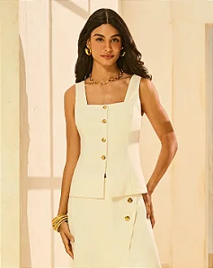 Blusa alca off white Claudia Rabelo blf 3611 2607