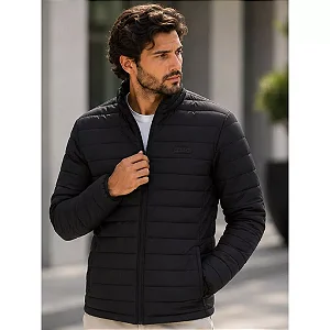 Jaqueta cult slim puffer preta Ogochi 027498002
