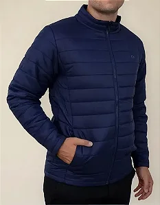 Jaqueta Cult Slim Matelada Azul Marinho OGOCHI 027458002