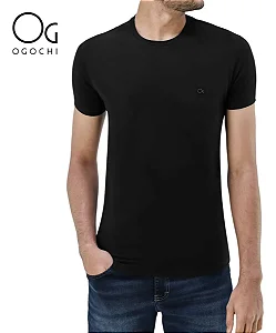 Camiseta básica mc preto Ogochi 006001001