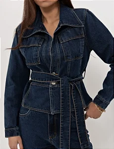 Jaqueta ayala escuro jeans La Tay  JT0022