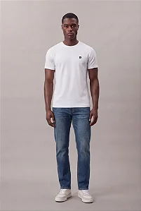 CAMISETA MC MASC PIQUET PREMIUM BRANCA CALVIN KLEIN CM6PC01TC182