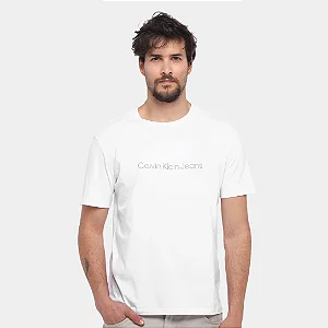 Camiseta embossed branca Calvin Klein CKJF106