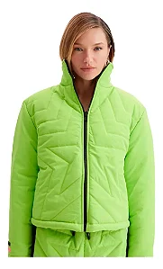 Jaqueta puffer curta verde neon  502JA000630