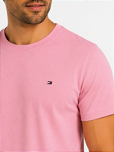 Camiseta básica Tommy Hilfiger rosa ABMW0MW39995