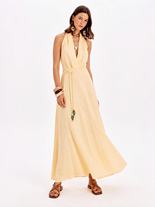 Vestido super midi linho MYFT 502VE011964