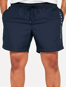 Short masculino long drawstring azul marinho Tommy Hilfiger THUM0M03310