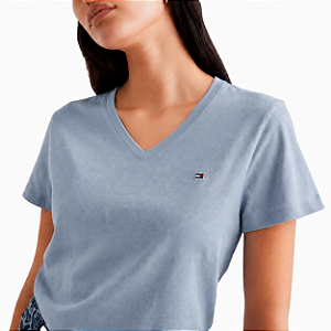 Camiseta básica gola V Tommy Hilfiger ABWW0WW40585