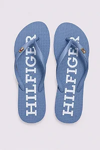Chinelo fem Tommy Hilfiger azul claro