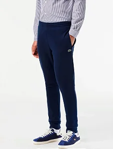 Calça de moletom masc Lacoste azul marinho XH863-23