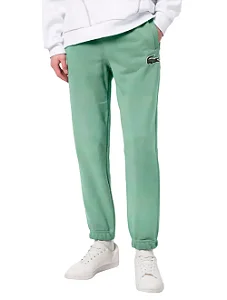 Calça de moletom masc verde claro Lacoste XH0075 23 KX5
