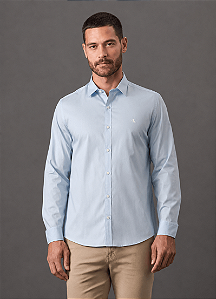 Camisa ml slim lisa azul CKJ CKJM900C