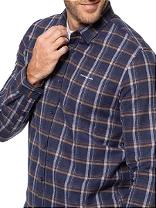 Camisa ml CKJ flannel xadrez azul CM40C03CS366