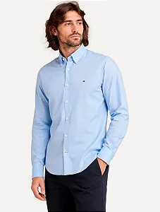 Camisa slim azul claro Tommy Hilfiger ABO867804704